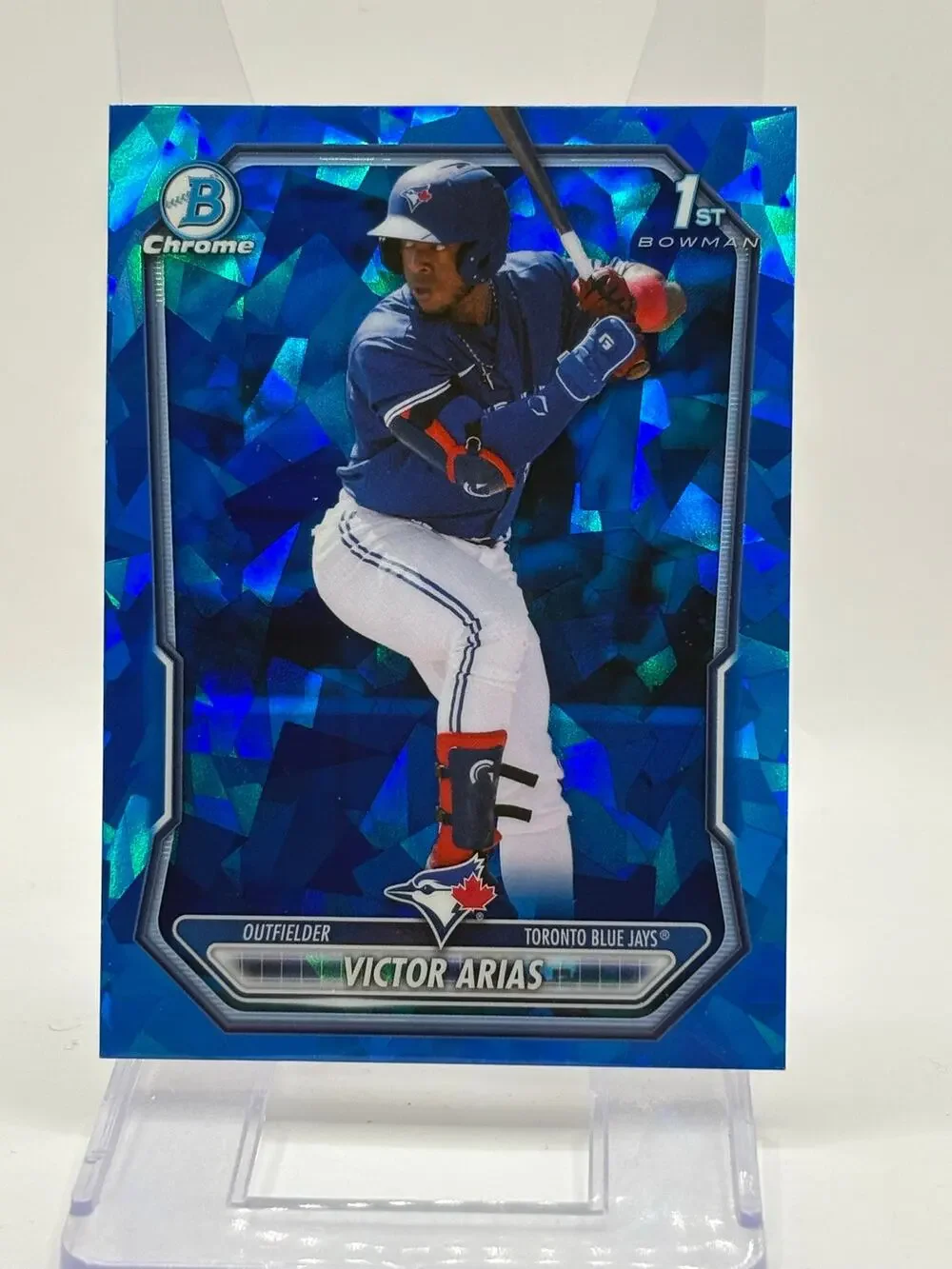 2026 Bowman Sapphire Victor Arias Chrome 1st Prospect Toronto Blue Jays